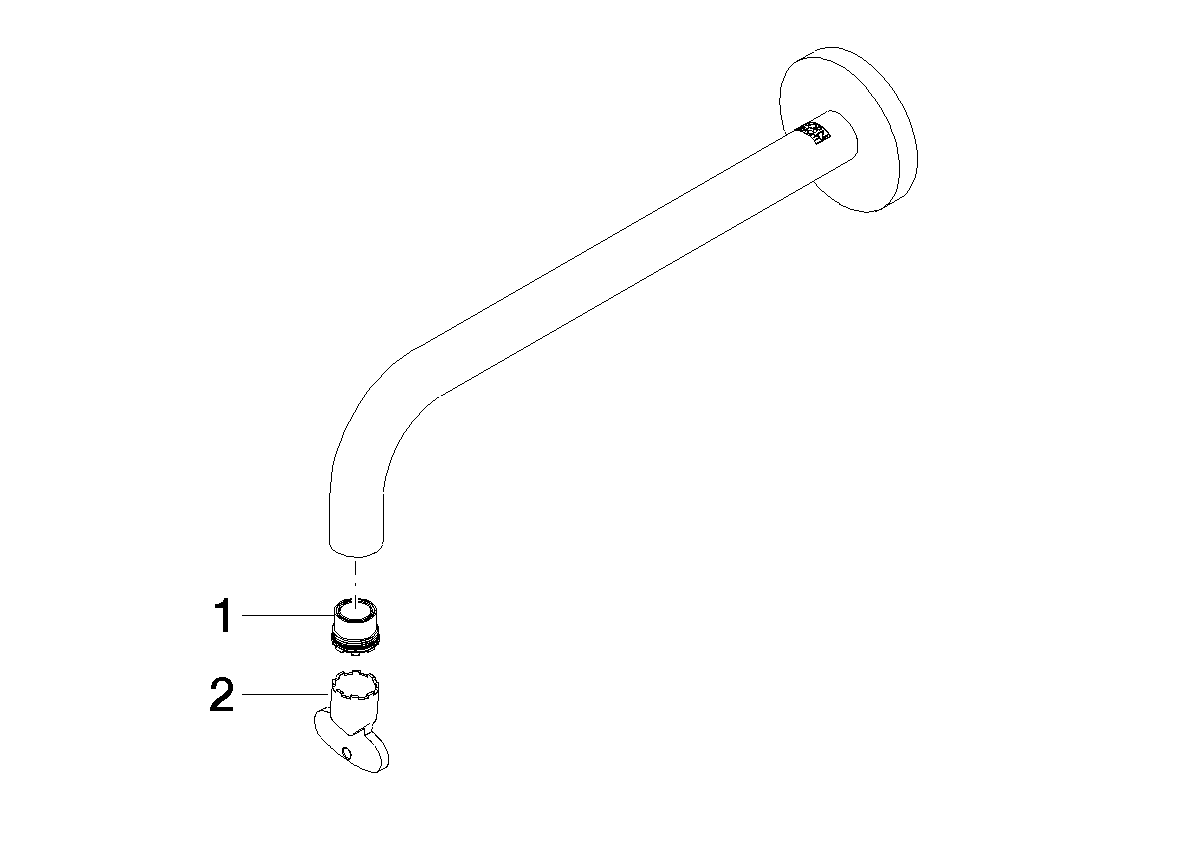 Bild von DORNBRACHT Auslauf für Waschtisch Wand 250 mm, 5,7 l/min. - Dark Brass gebürstet #90282235200-39