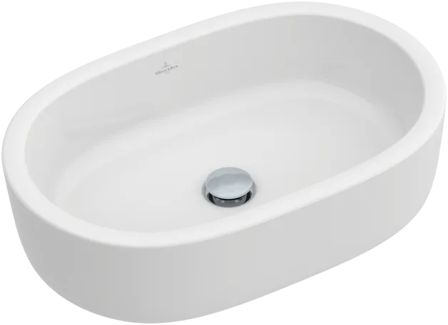 Bild von VILLEROY BOCH Architectura Aufsatzwaschbecken, 600 x 400 x 170 mm, Weiß Alpin CeramicPlus, ohne Überlauf #412661R1