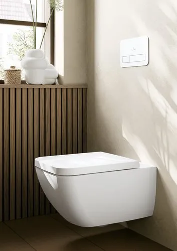 Picture of VILLEROY BOCH Venticello Toilet seat and cover, with automatic lowering mechanism (SoftClosing), with removable seat (QuickRelease), Stone White #8M22S1RW