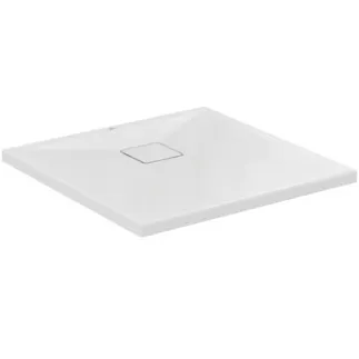Bild von IDEAL STANDARD ULTRA FLAT EVO - Quadratische Brausewanne 700x700x35 mm in weiß glänzend, ohne Ablaufgarnitur - Antibakteriel, Barrierefrei, gemäß DIN 18040, Zuschneidbar, Reparierbar, 35/36 mm Höhe #T542701 - Weiß (Alpin)