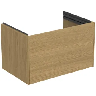 Bild von IDEAL STANDARD CONCA - Waschtisch-Unterschrank 600x375x368 mm in eiche hell furnier, 1 Schublade - Grifflos, Vollauszug, Push-to-open, SoftClosing, Platzsparend, Vormontiert, Nachhaltig gewonnenes Holz, Echtholzfurnier #T5684Y6 - Eiche hell