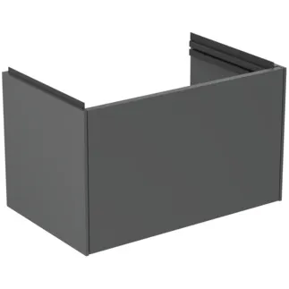 Bild von IDEAL STANDARD CONCA - Waschtisch-Unterschrank 600x375x368 mm in anthrazit matt lackiert, 1 Schublade - Grifflos, Vollauszug, Push-to-open, SoftClosing, Platzsparend, Vormontiert, Nachhaltig gewonnenes Holz, Echtholzfurnier #T5684Y2 - Anthrazit matt