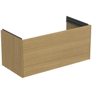 Picture of IDEAL STANDARD Conca 80cm x 38cm wall mounted vanity unit with 1 drawer, light oak #T5685Y6 - Light Oak