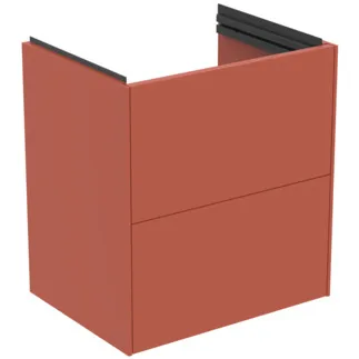 Picture of IDEAL STANDARD Conca 50cm x 38cm wall mounted vanity unit with 2 drawers, matt sunset #T5683Y3 - Matt Sunset