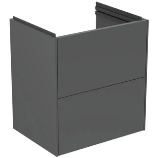 Picture of IDEAL STANDARD Conca 50cm x 38cm wall mounted vanity unit with 2 drawers, matt anthracite #T5683Y2 - Matt Anthracite