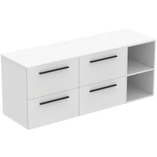 Picture of IDEAL STANDARD I.LIFE B - Furniture package 1603x507x646 mm in white matt lacquered, 4 drawers - SoftClosing, sustainably sourced wood #T5839DU - White