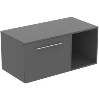 Picture of IDEAL STANDARD I.LIFE B - Furniture package 1002x507x456 mm in greige matt - SoftClosing, sustainably sourced wood #T5755NG - quartz grey