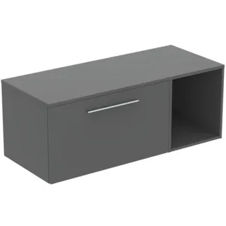Picture of IDEAL STANDARD I.LIFE B - Furniture package 1202x507x456 mm in greige matt - SoftClosing, sustainably sourced wood #T5759NG - quartz grey