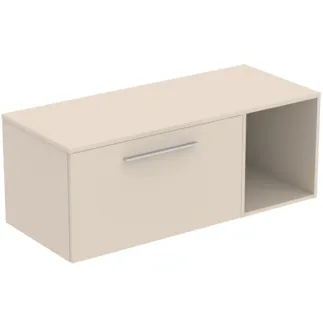 Picture of IDEAL STANDARD I.LIFE B - Furniture package 1202x507x456 mm in sand beige matt - SoftClosing, sustainably sourced wood #T5759NF - Sand beige