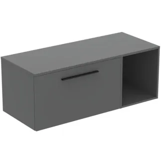 Picture of IDEAL STANDARD I.LIFE B - Furniture package 1202x507x456 mm in greige matt - SoftClosing, sustainably sourced wood #T5758NG - quartz grey