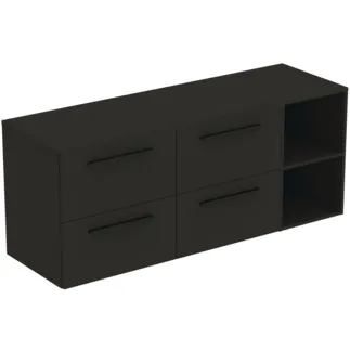 Picture of IDEAL STANDARD I.LIFE B - Furniture package 1603x507x646 mm in carbon grey matt, 4 drawers - SoftClosing, sustainably sourced wood #T5839NV - carbon grey