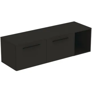 Bild von IDEAL STANDARD I.LIFE B - Möbelpaket 1603x507x456 mm in carbongrau matt, 2 Schubladen - SoftClosing, Nachhaltig gewonnenes Holz #T5841NV - Carbongrau