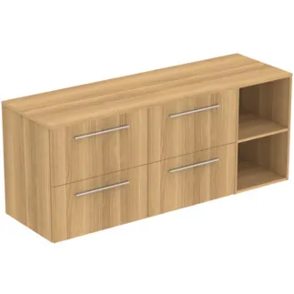 Obrázek IDEAL STANDARD I.LIFE B - Nábytkový balíček 1603x507x646 mm v dubu Hamilton, 4 zásuvky - SoftClosing, dřevo z udržitelných zdrojů #T5840NX - přírodní dub