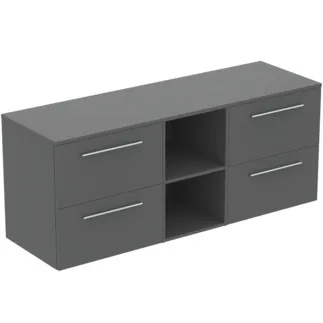 Bild von IDEAL STANDARD I.LIFE B - Möbelpaket 1603x507x646 mm in greige matt - SoftClosing, Nachhaltig gewonnenes Holz #T5844NG - Quarzgrau