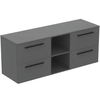 Bild von IDEAL STANDARD I.LIFE B - Möbelpaket 1603x507x646 mm in greige matt - SoftClosing, Nachhaltig gewonnenes Holz #T5843NG - Quarzgrau