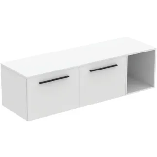 Bild von IDEAL STANDARD I.LIFE B - Möbelpaket 1603x507x456 mm in weiß matt lackiert, 2 Schubladen - SoftClosing, Nachhaltig gewonnenes Holz #T5841DU - Weiß