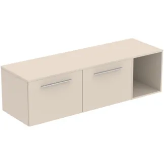 Bild von IDEAL STANDARD I.LIFE B - Möbelpaket 1603x507x456 mm in sandbeige matt, 2 Schubladen - SoftClosing, Nachhaltig gewonnenes Holz #T5842NF - Sandbeige