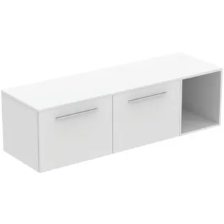Bild von IDEAL STANDARD I.LIFE B - Möbelpaket 1603x507x456 mm in weiß matt lackiert, 2 Schubladen - SoftClosing, Nachhaltig gewonnenes Holz #T5842DU - Weiß