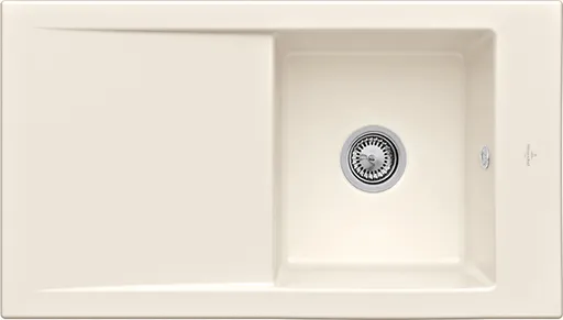 Bild von VILLEROY BOCH Timeline 50 Einbauspüle, inklusive Ablaufgarnitur mit Handbetätigung, aus Keramik, 900 x 510 mm, Crema CeramicPlus #330701KR