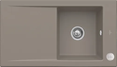 Bild von VILLEROY BOCH Timeline 50 Einbauspüle, inklusive Ablaufgarnitur mit Excenterbetätigung, aus Keramik, 900 x 510 mm, Timber CeramicPlus #330702TR
