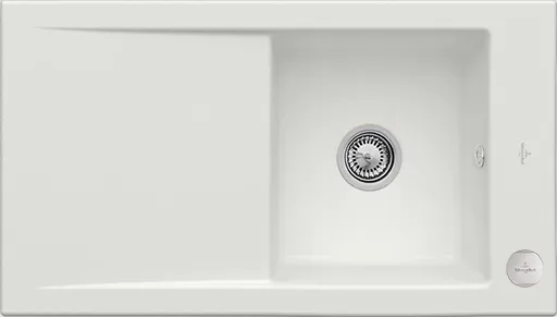 Bild von VILLEROY BOCH Timeline 50 Einbauspüle, inklusive Ablaufgarnitur mit Excenterbetätigung, aus Keramik, 900 x 510 mm, Steam CeramicPlus #330702SM