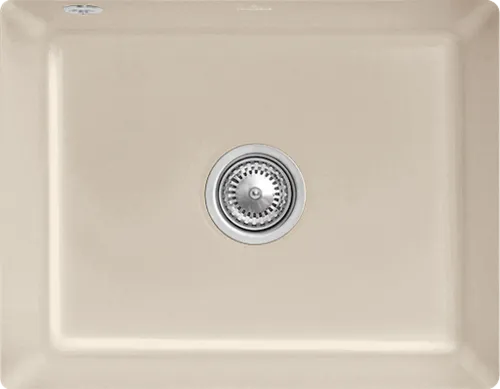 Bild von VILLEROY BOCH Subway 60 SU Unterbauspüle, inklusive Ablaufgarnitur mit Handbetätigung, aus Keramik, 545 x 440 mm, Almond CeramicPlus #331001AM