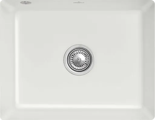 Bild von VILLEROY BOCH Subway 60 SU Unterbauspüle, inklusive Ablaufgarnitur mit Excenterbetätigung, aus Keramik, 545 x 440 mm, Steam CeramicPlus #331002SM