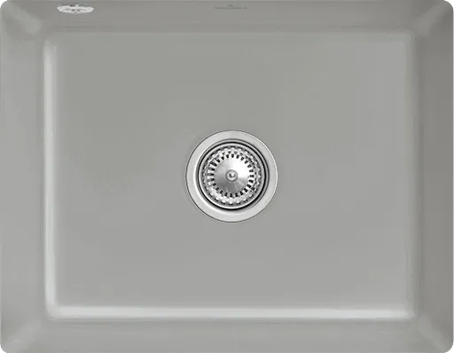 Bild von VILLEROY BOCH Subway 60 SU Unterbauspüle, inklusive Ablaufgarnitur mit Excenterbetätigung, aus Keramik, 545 x 440 mm, Fossil CeramicPlus #331002KD