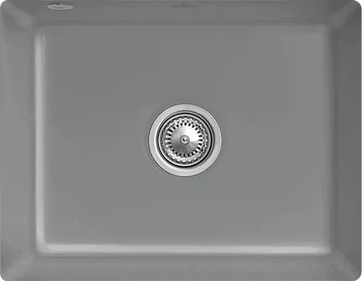 Bild von VILLEROY BOCH Subway 60 SU Unterbauspüle, inklusive Ablaufgarnitur mit Excenterbetätigung, aus Keramik, 545 x 440 mm, Stone CeramicPlus #331002SL
