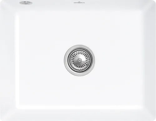 Bild von VILLEROY BOCH Subway 60 SU Unterbauspüle, inklusive Ablaufgarnitur mit Excenterbetätigung, aus Keramik, 545 x 440 mm, Weiß Alpin CeramicPlus #331002R1