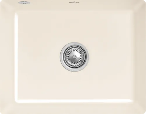 Bild von VILLEROY BOCH Subway 60 SU Unterbauspüle, inklusive Ablaufgarnitur mit Handbetätigung, aus Keramik, 545 x 440 mm, Crema CeramicPlus #331001KR