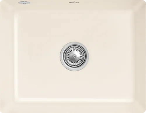 Bild von VILLEROY BOCH Subway 60 SU Unterbauspüle, inklusive Ablaufgarnitur mit Handbetätigung, aus Keramik, 545 x 440 mm, Ivory CeramicPlus #331001FU