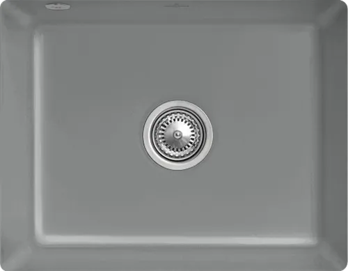 Bild von VILLEROY BOCH Subway 60 SU Unterbauspüle, inklusive Ablaufgarnitur mit Handbetätigung, aus Keramik, 545 x 440 mm, Stone CeramicPlus #331001SL
