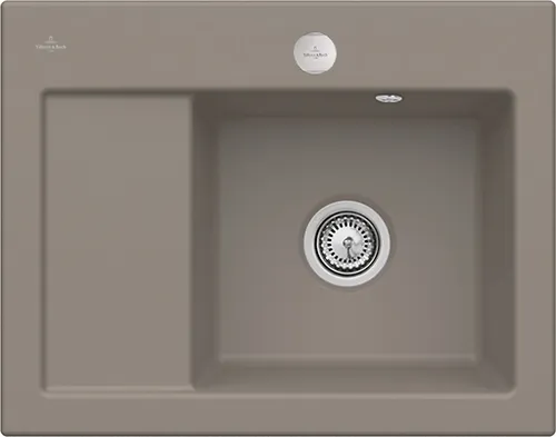 Bild von VILLEROY BOCH Subway 45 Compact Einbauspüle, inklusive Ablaufgarnitur mit Excenterbetätigung, aus Keramik, 650 x 510 mm, Timber CeramicPlus #331302TR