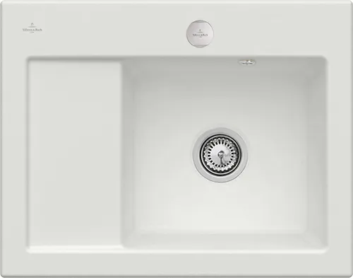 Bild von VILLEROY BOCH Subway 45 Compact Einbauspüle, inklusive Ablaufgarnitur mit Excenterbetätigung, aus Keramik, 650 x 510 mm, Steam CeramicPlus #331302SM