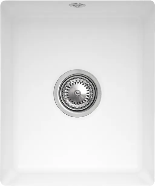 Bild von VILLEROY BOCH Subway 45 SU Unterbauspüle, inklusive Ablaufgarnitur mit Excenterbetätigung, aus Keramik, 375 x 440 mm, Stone White CeramicPlus #332402RW