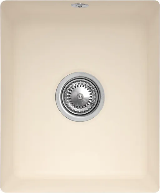Bild von VILLEROY BOCH Subway 45 SU Unterbauspüle, inklusive Ablaufgarnitur mit Excenterbetätigung, aus Keramik, 375 x 440 mm, Ivory CeramicPlus #332402FU