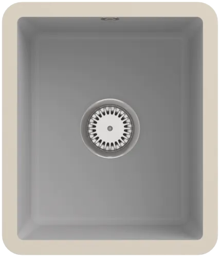 Bild von VILLEROY BOCH Subway 45 SU Unterbauspüle, inklusive Ablaufgarnitur mit Handbetätigung, aus Keramik, 375 x 440 mm, Steam CeramicPlus #332401SM
