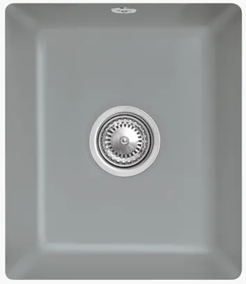 Bild von VILLEROY BOCH Subway 45 SU Unterbauspüle, inklusive Ablaufgarnitur mit Excenterbetätigung, aus Keramik, 375 x 440 mm, Chromite CeramicPlus #332402J0