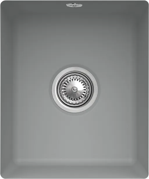 Bild von VILLEROY BOCH Subway 45 SU Unterbauspüle, inklusive Ablaufgarnitur mit Excenterbetätigung, aus Keramik, 375 x 440 mm, Stone CeramicPlus #332402SL