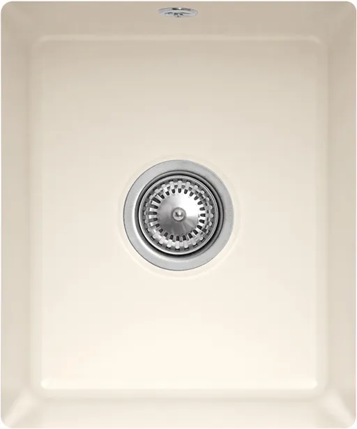 Bild von VILLEROY BOCH Subway 45 SU Unterbauspüle, inklusive Ablaufgarnitur mit Excenterbetätigung, aus Keramik, 375 x 440 mm, Crema CeramicPlus #332402KR