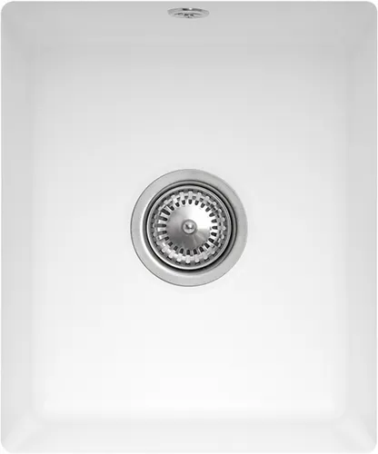 Bild von VILLEROY BOCH Subway 50 SU Unterbauspüle, inklusive Ablaufgarnitur mit Handbetätigung, aus Keramik, 440 x 440 mm, Stone White CeramicPlus #332501RW