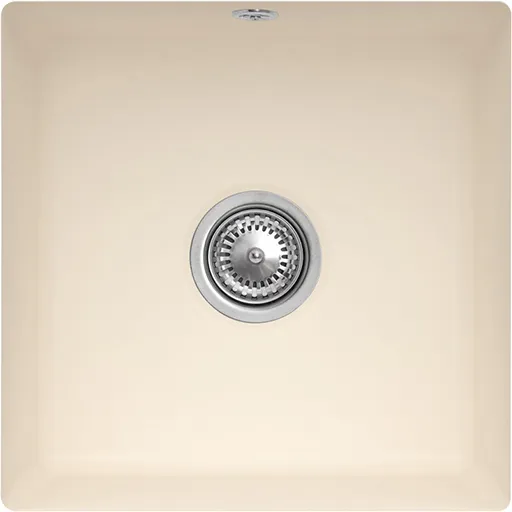 Bild von VILLEROY BOCH Subway 50 SU Unterbauspüle, inklusive Ablaufgarnitur mit Excenterbetätigung, aus Keramik, 440 x 440 mm, Ivory CeramicPlus #332502FU