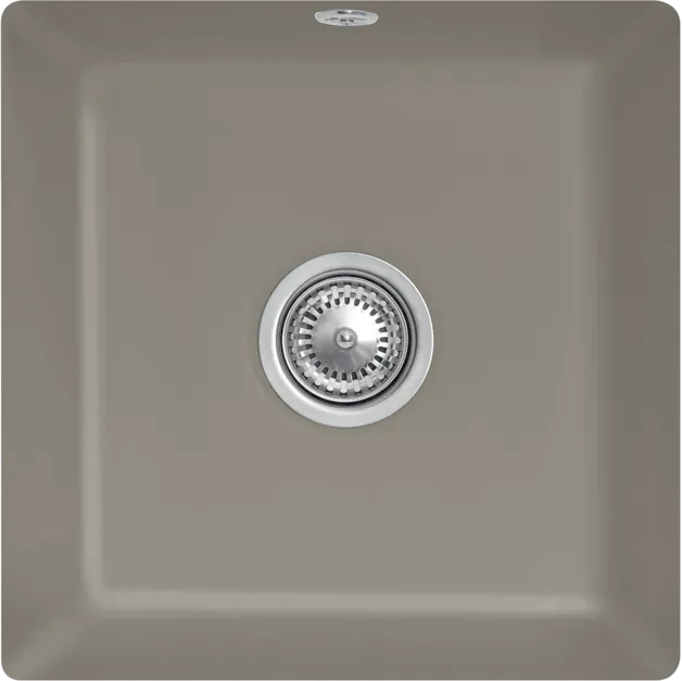 Bild von VILLEROY BOCH Subway 50 SU Unterbauspüle, inklusive Ablaufgarnitur mit Excenterbetätigung, aus Keramik, 440 x 440 mm, Chromite CeramicPlus #332502J0