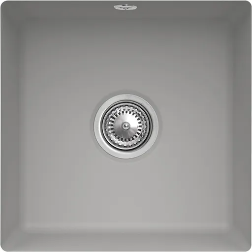 Bild von VILLEROY BOCH Subway 50 SU Unterbauspüle, inklusive Ablaufgarnitur mit Excenterbetätigung, aus Keramik, 440 x 440 mm, Fossil CeramicPlus #332502KD