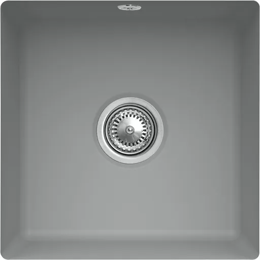 Bild von VILLEROY BOCH Subway 50 SU Unterbauspüle, inklusive Ablaufgarnitur mit Excenterbetätigung, aus Keramik, 440 x 440 mm, Stone CeramicPlus #332502SL
