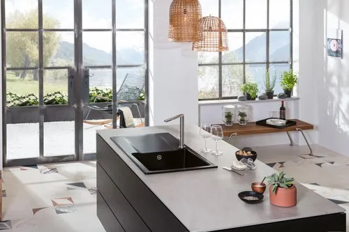 Obrázek VILLEROY BOCH Siluet 60 Built-in sink, included Waste system hand-operated, of TitanCeram, 1000 x 510 mm, Almond CeramicPlus #333601AM