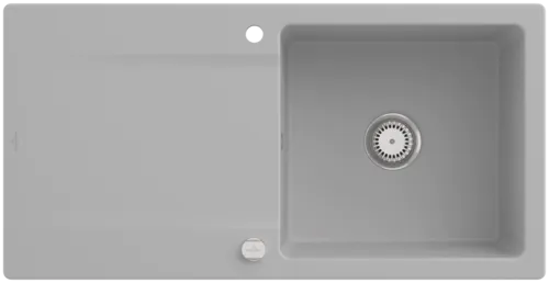 Bild von VILLEROY BOCH Siluet 60 Einbauspüle, inklusive Ablaufgarnitur mit Excenterbetätigung, aus TitanCeram, 1000 x 510 mm, Steam CeramicPlus #333602SM