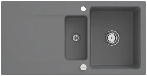 Obrázek VILLEROY BOCH Siluet 60 R Built-in sink, included Waste system pop-up, of TitanCeram, 1000 x 510 mm, Stone CeramicPlus #333702SL