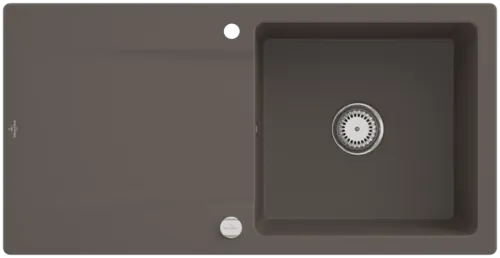 Bild von VILLEROY BOCH Siluet 60 Einbauspüle, inklusive Ablaufgarnitur mit Excenterbetätigung, aus TitanCeram, 1000 x 510 mm, Timber CeramicPlus #333602TR